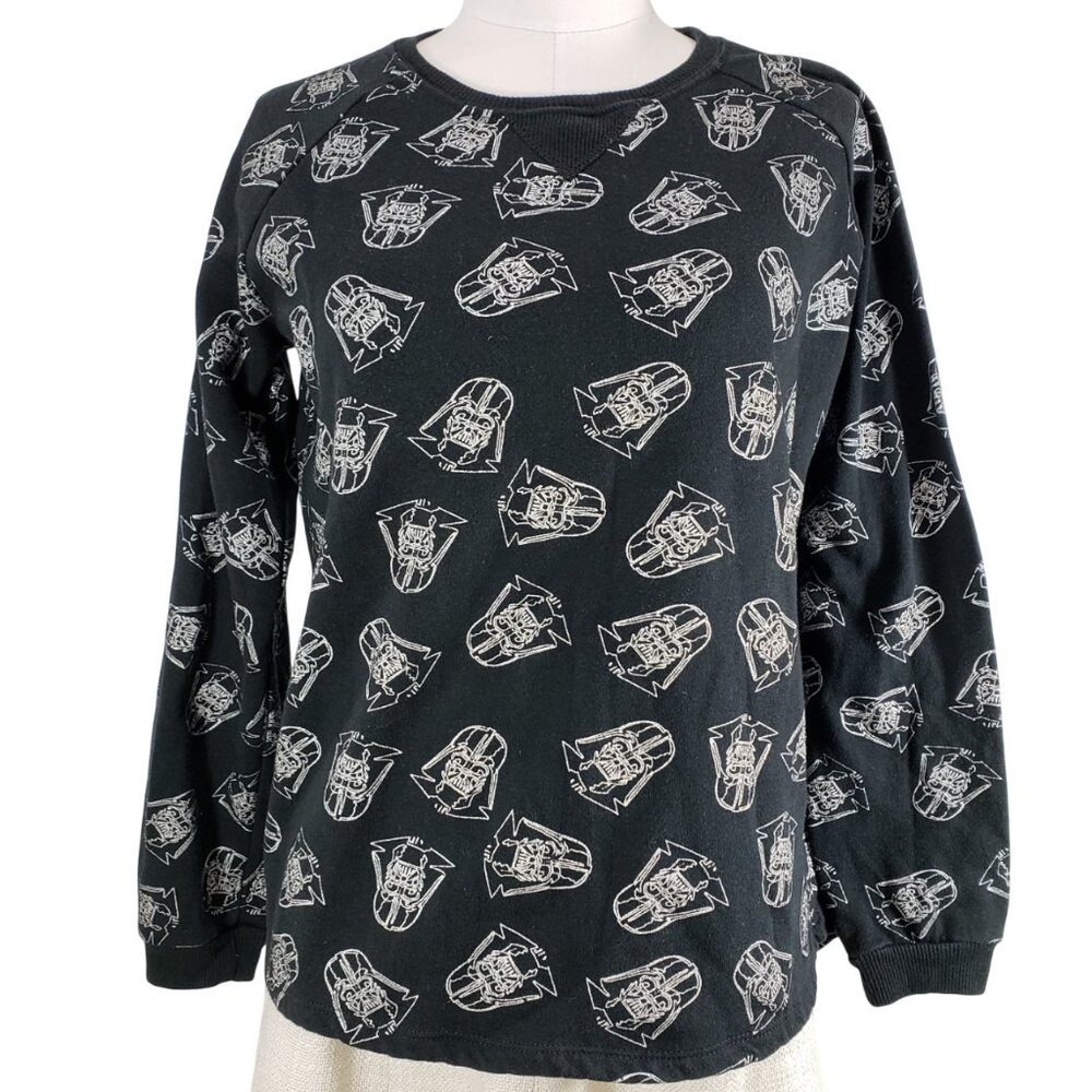 Star Wars Metallic Print Darth Vader Sweatshirt, Junior 11-13 Unisex